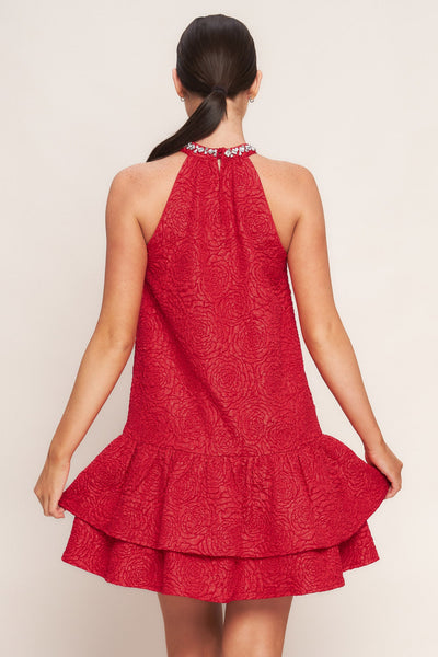 Explore More Collection - SPARKLE & SWIRL WOVEN MINI DRESS