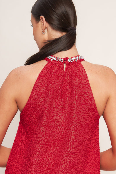 Explore More Collection - SPARKLE & SWIRL WOVEN MINI DRESS