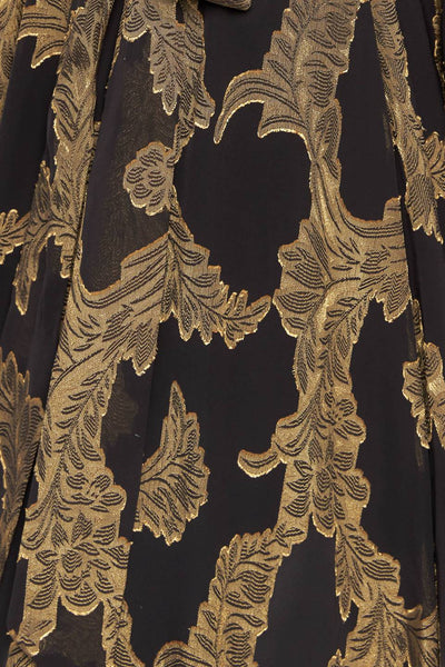 Explore More Collection - MIDNIGHT MOSS WOVEN JACQUARD MAXI DRESS