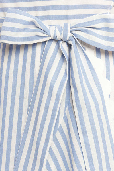 TIED TO YOU STRIPED WOVEN MIDI DRESS