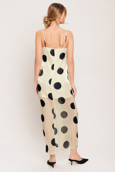 AVANT DOT WOVEN MIDI DRESS