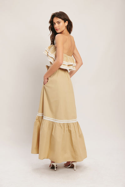 GOLDEN DUNE WOVEN ANKLE DRESS