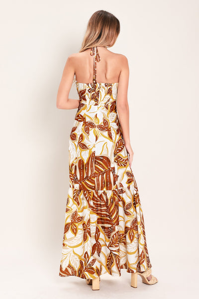 AMBER PALM PARADISE WOVEN MAXI DRESS