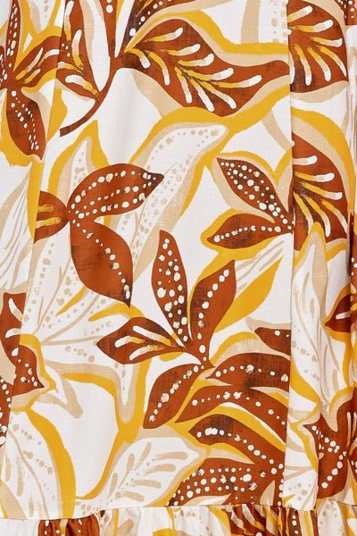 AMBER PALM PARADISE WOVEN MAXI DRESS