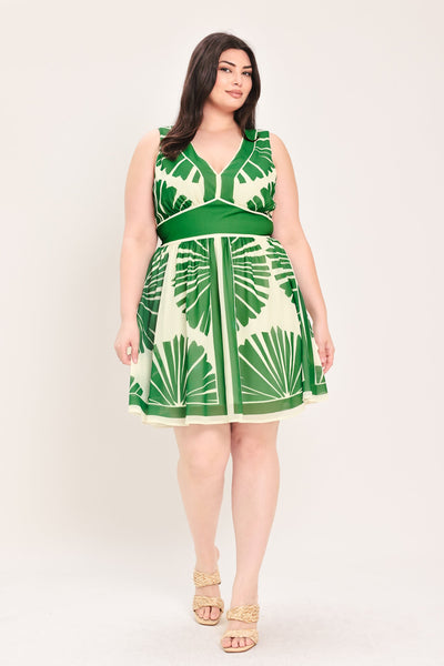 PALM BREEZE WOVEN MINI DRESS