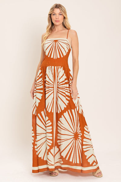 SAFFRON SHORES WOVEN MAXI DRESS