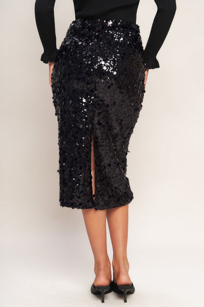 Explore More Collection - MIDNIGHT SPARK SEQUIN MIDI SKIRT
