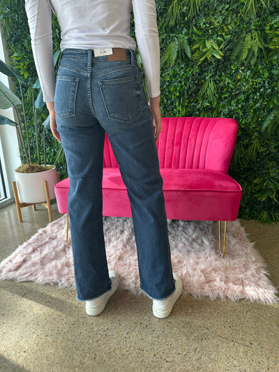 Sandy - A Pair of Mid-Rise Wide Leg with Tint Jeans