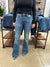 Luna - A Pair of Mid Rise Tummy Control Vintage Wash Cut Jeans