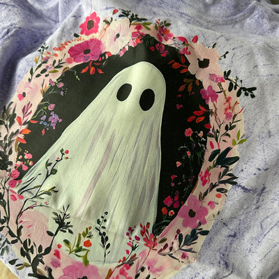 Floral Ghost - Purple Colorblast Short Sleeve