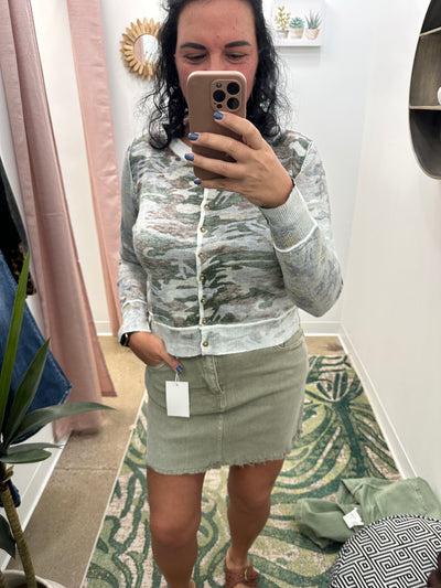 Jo - A Stretchy Denim Skirt - Color Choice