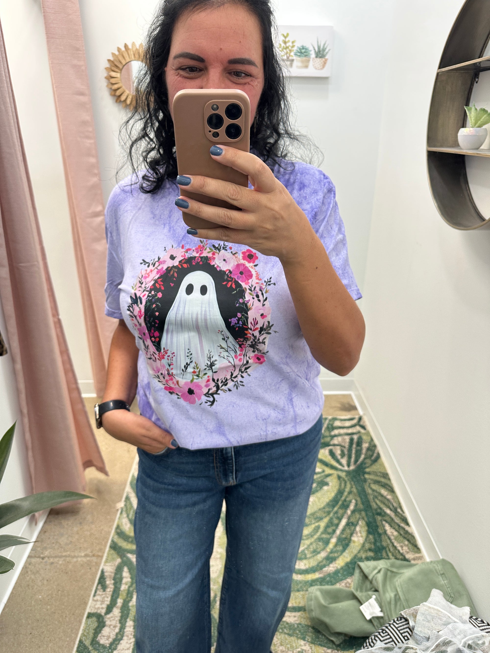 Floral Ghost - Purple Colorblast Short Sleeve