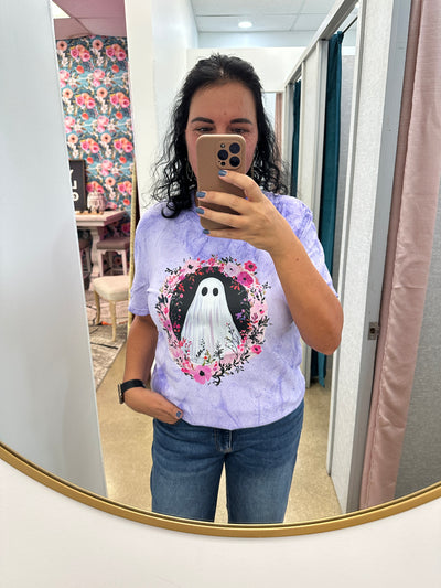 Floral Ghost - Purple Colorblast Short Sleeve