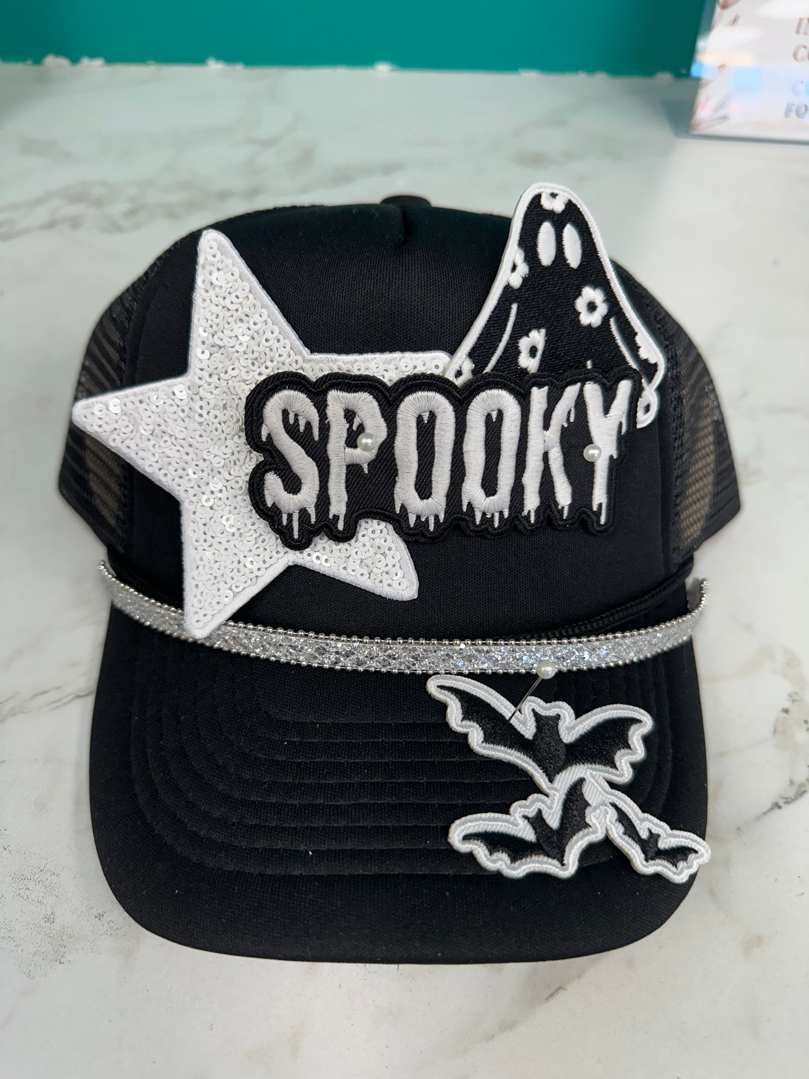 Spooky - One of a Kind Ghost Trucker Hat