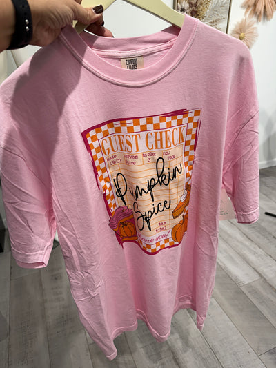 Blossom - Pumpkin Spice Guest Check Graphic Tee