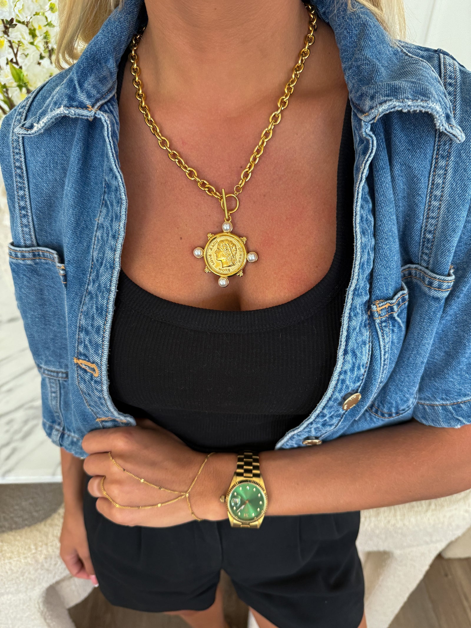 Explore More Collection - PEARL COIN NECKLACE