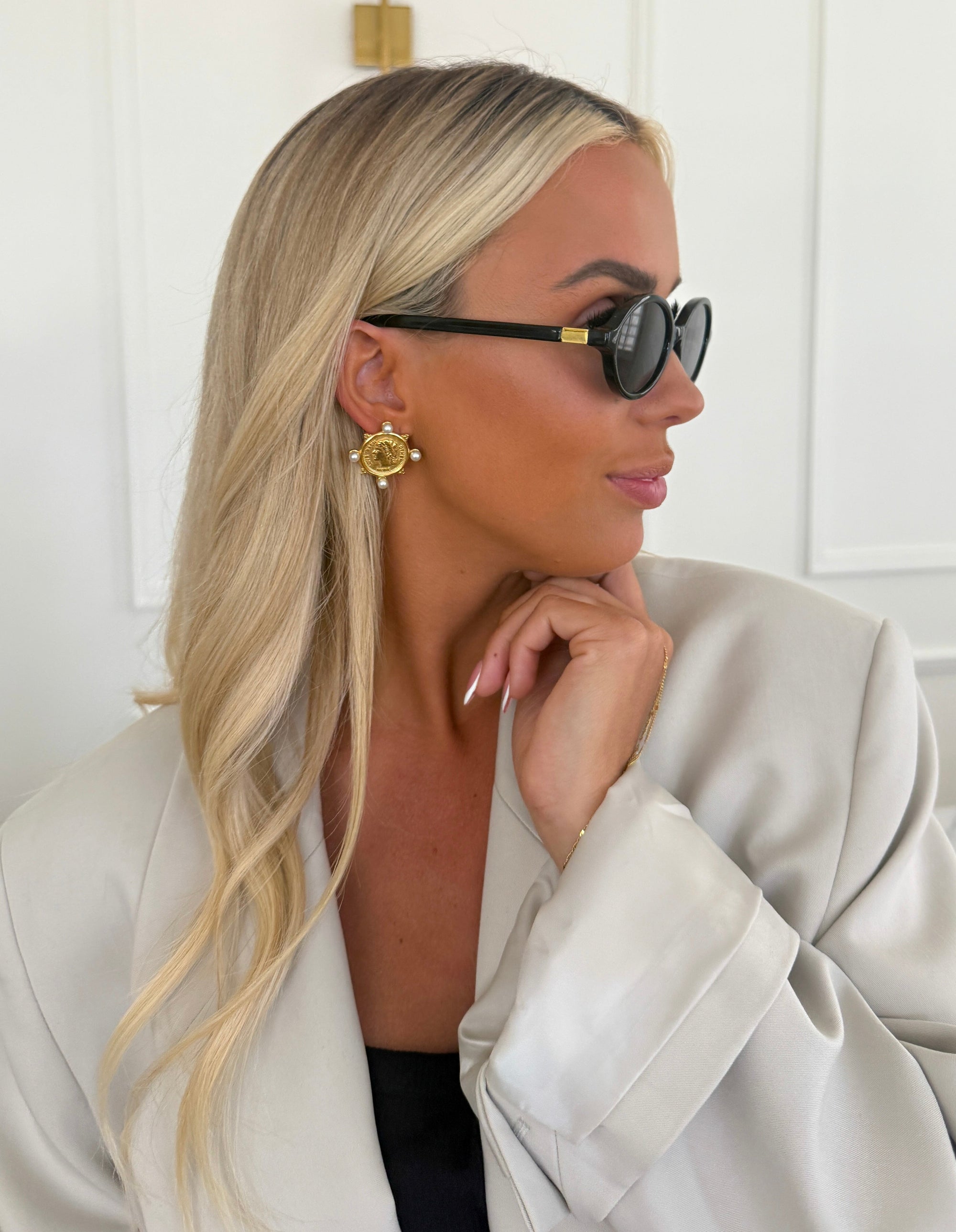 Explore More Collection - PEARL COIN EARRINGS