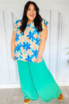 Explore More Collection - Just Dreaming Emerald Smocked Waist Palazzo Pants