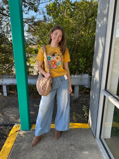 Jen - A Pair of Ankle Drawstring Denim Pants