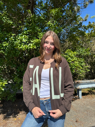 Fall - A Cardi Crew Sweatshirt Cardigan