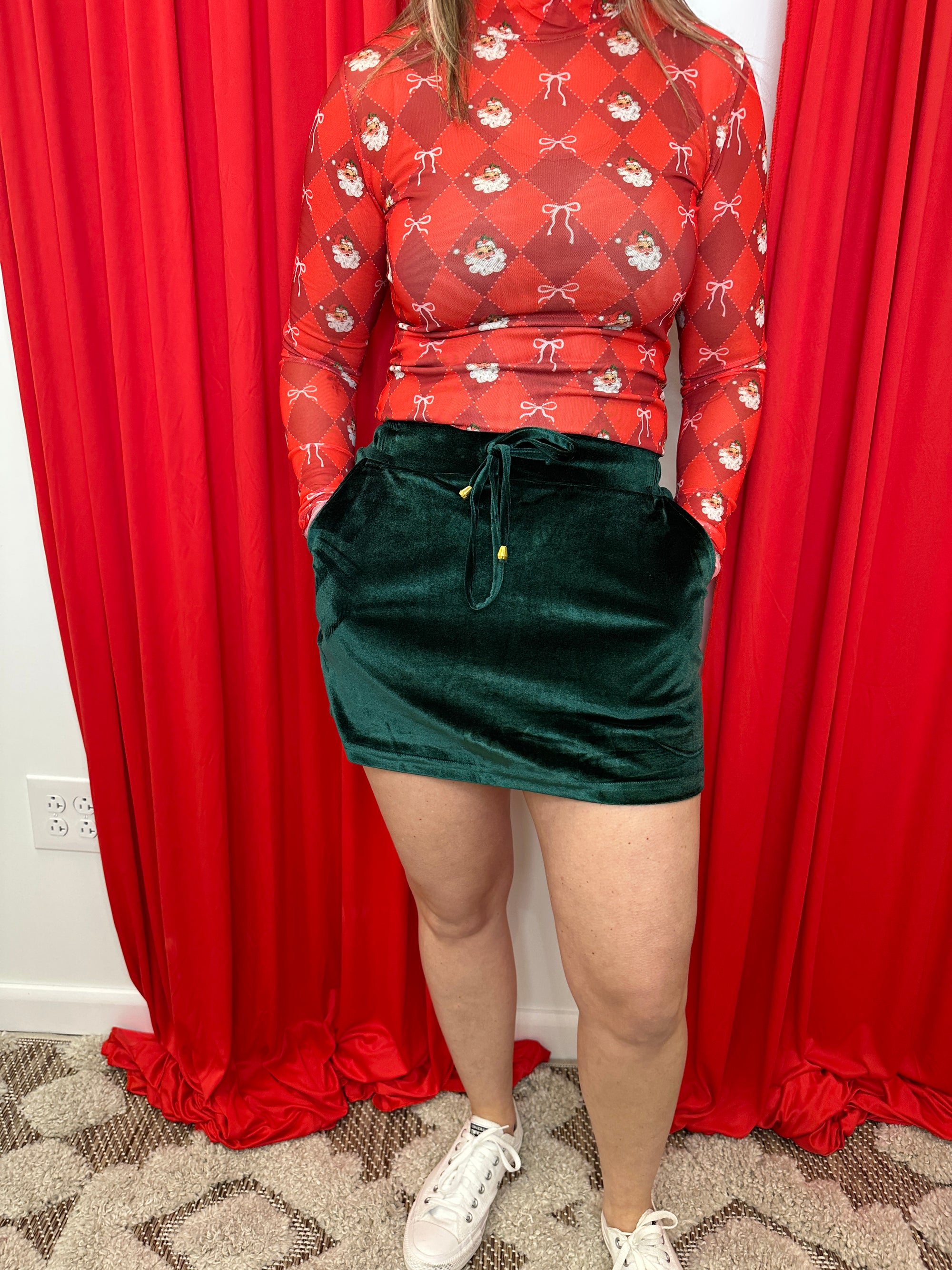 Tree - A Velvet Hour Skort - Green