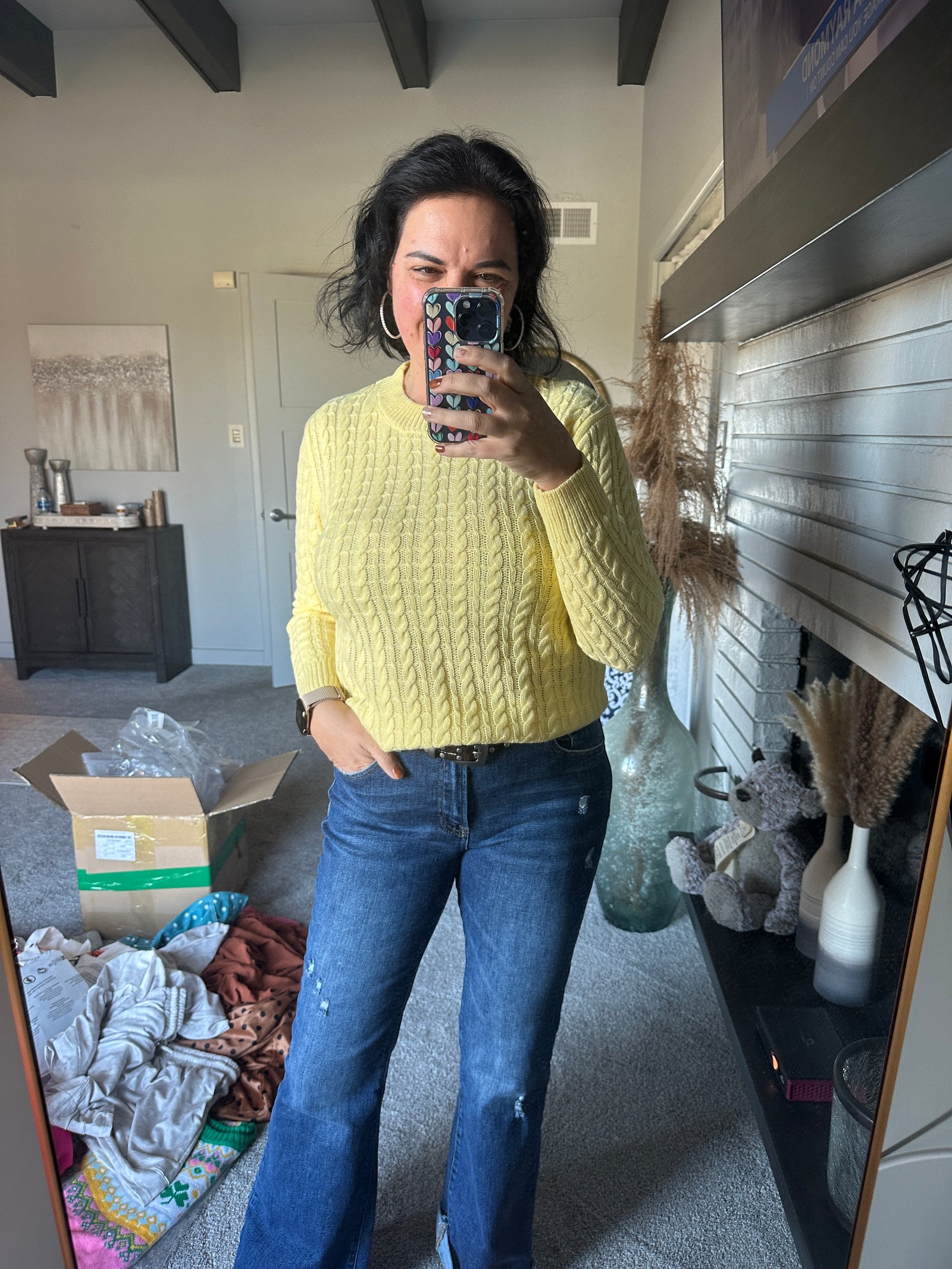 Cable Knit Round Neck Sweater