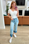 Explore More Collection - Olivia High Rise Wide Leg Crop Jeans in Medium Wash