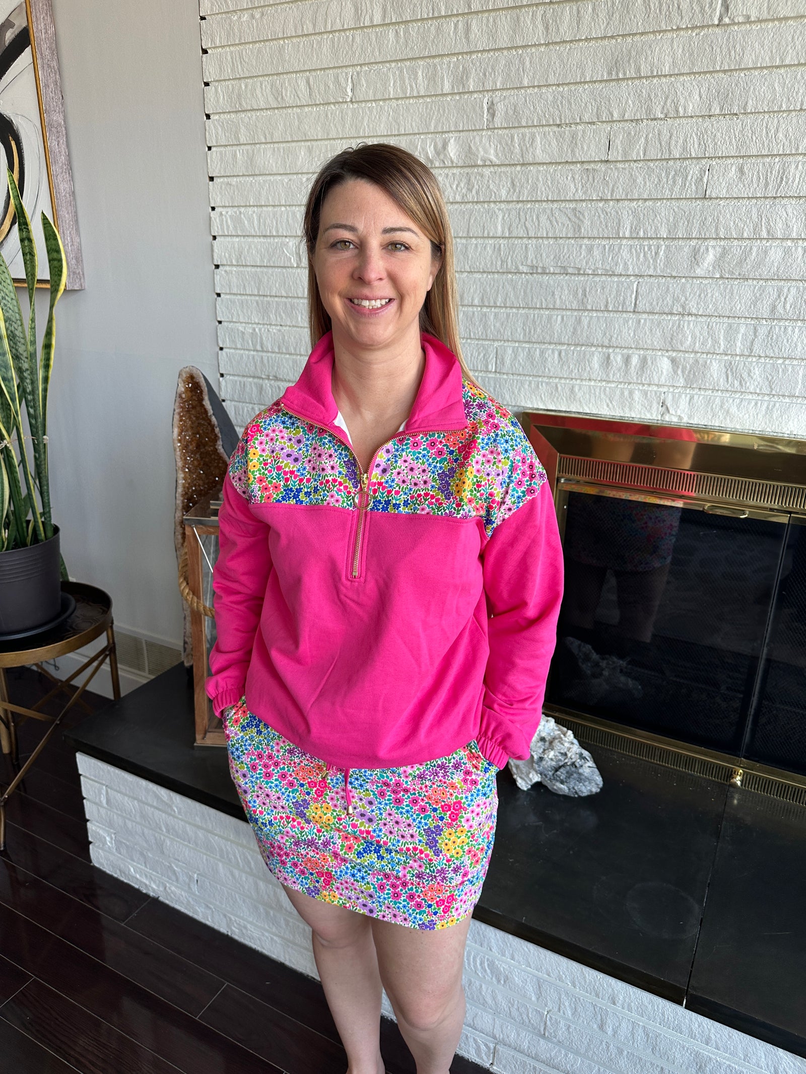 Floral Print Skort to Match Mia Pullover