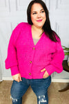 Explore More Collection - Pretty In Pink Button Down Pointelle Knit Cardigan