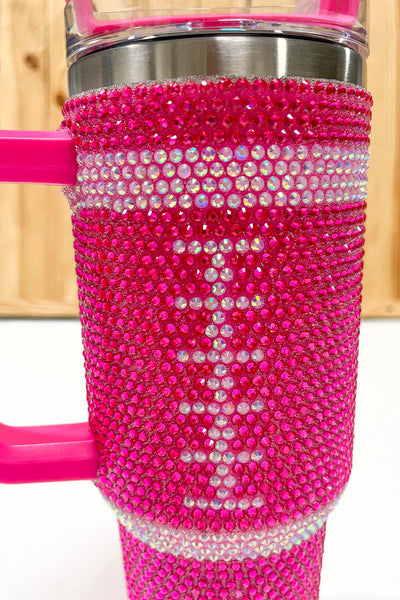 Explore More Collection - Pink Football Insulated 40oz. Tumbler with Straw