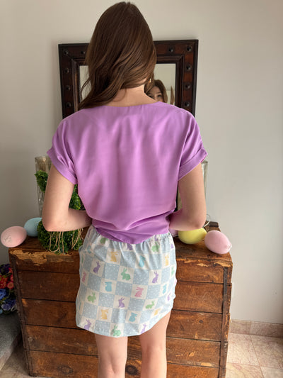 Falling for Florals - A Falling for Florals Skort with Easter Bunny Design