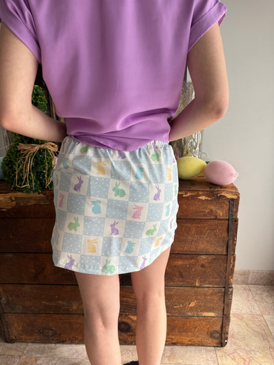 Falling for Florals - A Falling for Florals Skort with Easter Bunny Design
