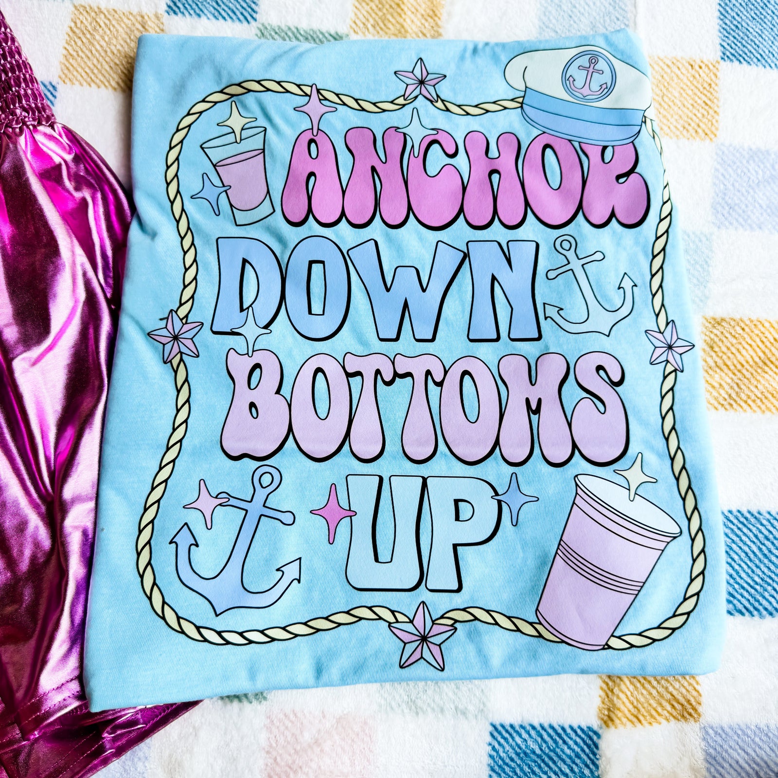 Explore More Collection - Anchor Down Bottoms Up Graphic Tee