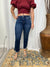 Satisfied - A Pair Mid Rise Crop Flare Jeans