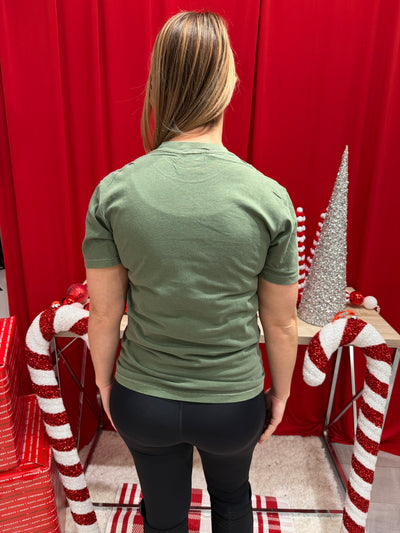 Boujee Santa - Plaid Forest Green