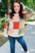 Explore More Collection - Ivory & Rust Checker Jacquard Knit Sweater