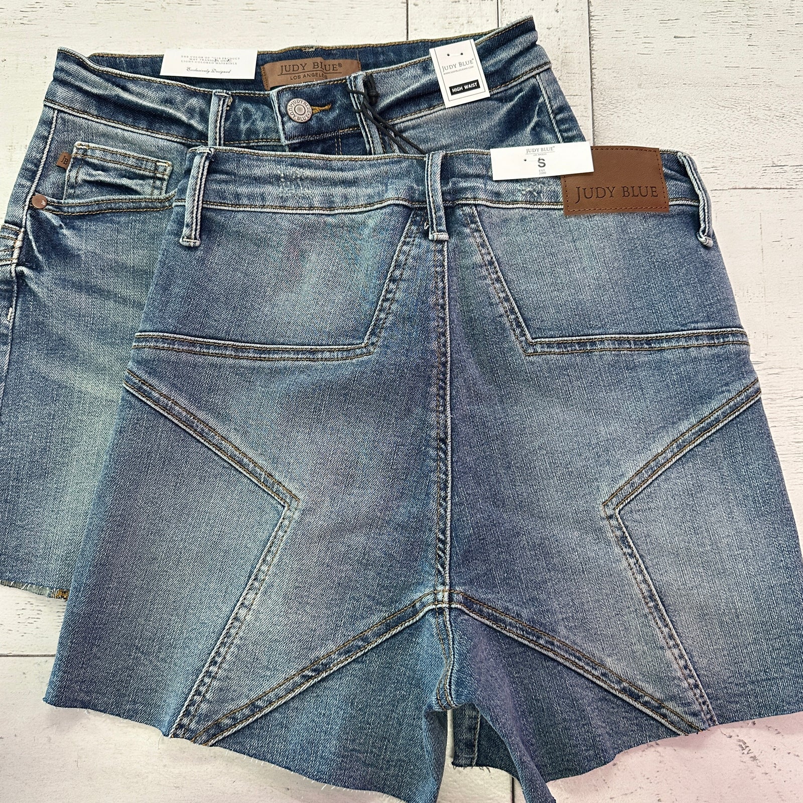Thunder - A Pair of High Rise with Star Seam Detail Shorts