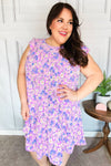 Explore More Collection - Lilac Floral Tiered Ruffle Sleeve Woven Dress