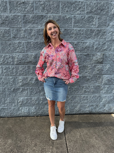 Mystery - Multi Sequin Floral Top