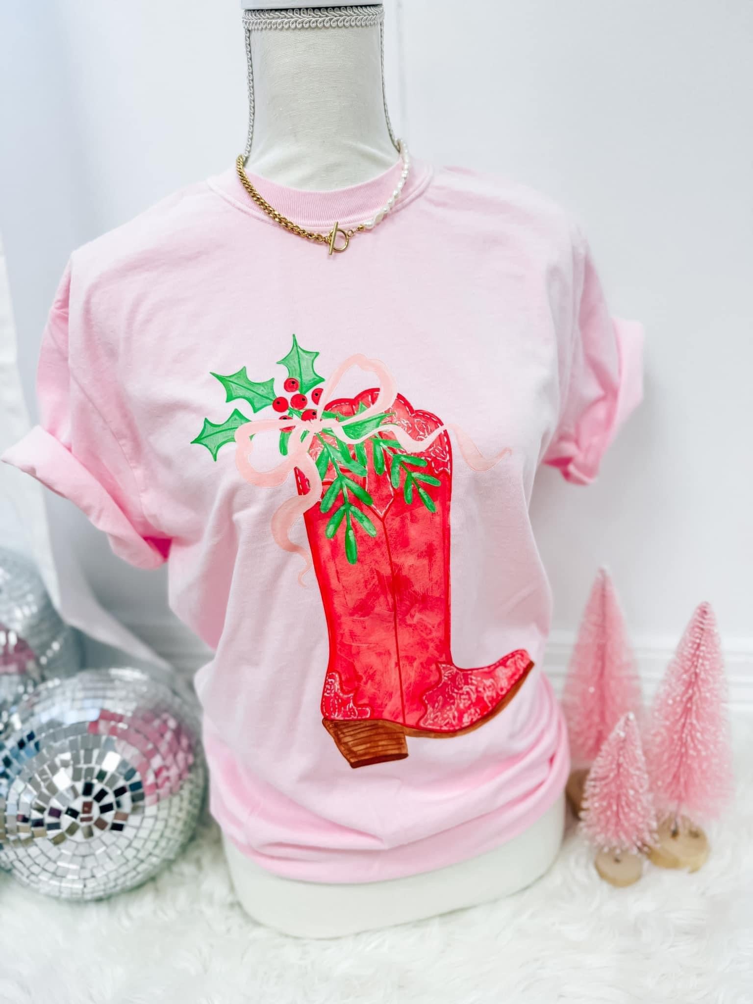 Mistletoe - A Mistletoe Boot Graphic Tee