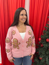 Rob - A Pink Gingerbread Man Cardigan