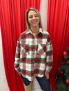 Cher - A Long Sleeve Button Down Plaid Shacket with Front Pockets