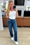 Explore More Collection - Leila High Rise Cargo Straight Jeans