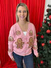 Rob - A Pink Gingerbread Man Cardigan