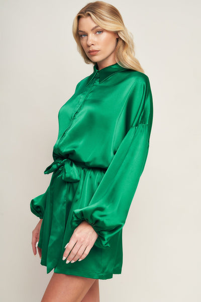 Explore More Collection - CELEBRATION TIME WOVEN SATIN ROMPER