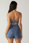 Explore More Collection - HIGH STANDARDS DENIM SKORT ROMPER