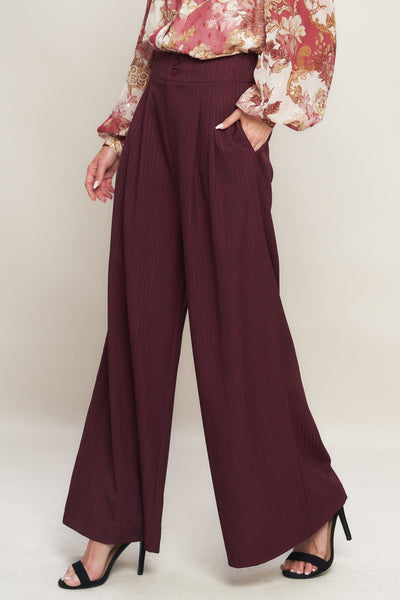 Explore More Collection - SWEET REMINISCENCE WOVEN WIDE LEG PANTS