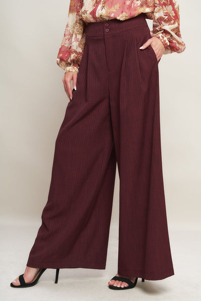 Explore More Collection - SWEET REMINISCENCE WOVEN WIDE LEG PANTS