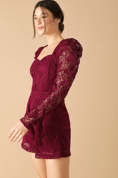Explore More Collection - DAYS GO BY LACE WOVEN ROMPER