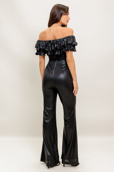 Explore More Collection - ANGEL EYES COATED WOVEN JUMPSUIT